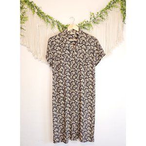 Vintage Liz Floral Midi Dress